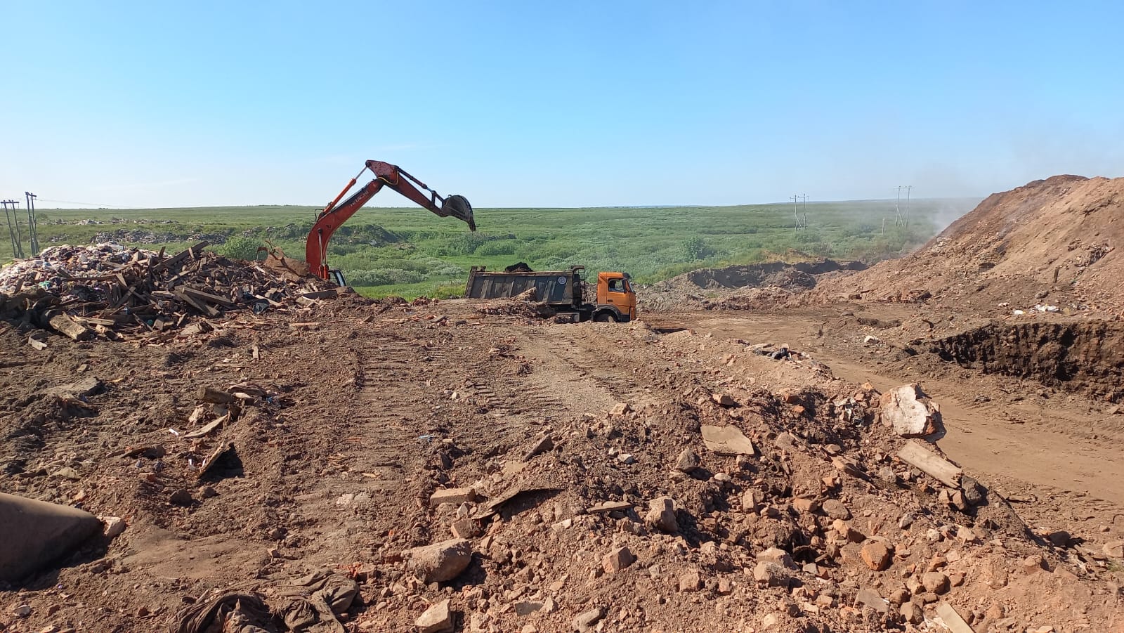 На мусорном полигоне в Воркуте сокращается площадь тления.