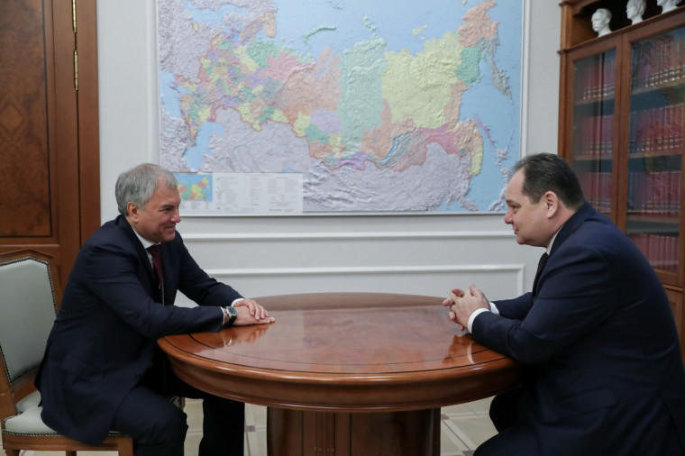 Вячеслав Володин поддержал предложения Ростислава Гольдштейна по развитию Республики Коми. Вячеслав Володин поддержал предложения Ростислава Гольдштейна по развитию Республики Коми.